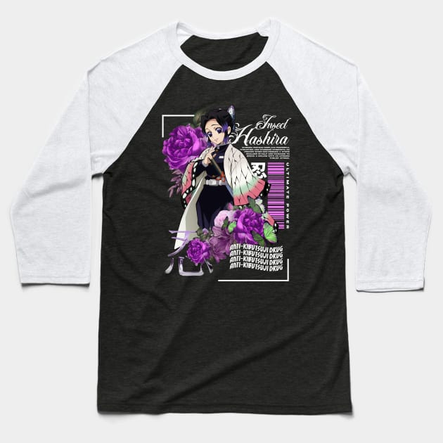 Shinobu Demon Slayer Baseball T-Shirt by WahomeV